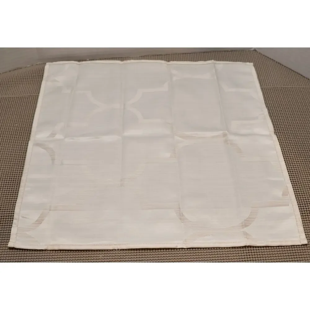 Liquid Repellent Napkins Set of 12 Ivory Geometric 16x16